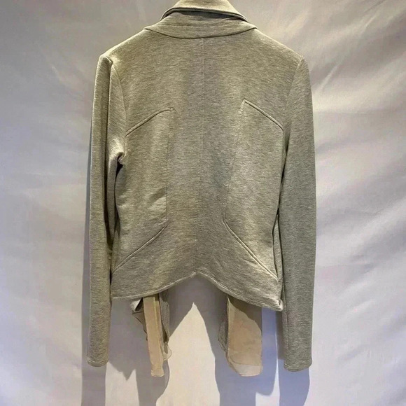 Bordeaux Cascading Chiffon Cardigan, size M - Picture 3 of 3